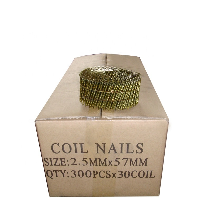 Cheap 2.3X45mm Ring Wood Pallet Nails Air Gun Roofing Spiral Coil Nail