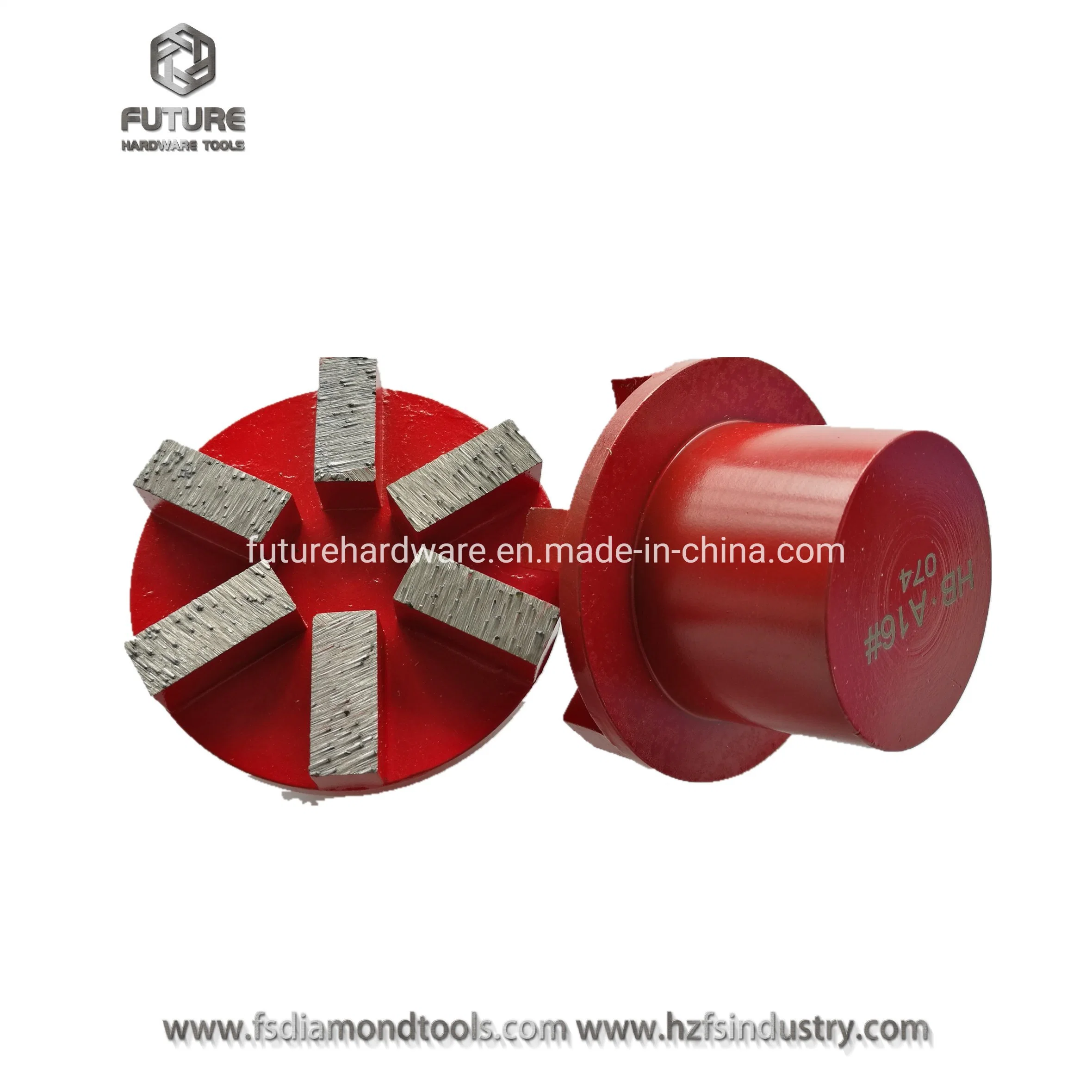 Scanmaskin Beveled Terrco Arrow PCD Epoxy Diamond Metal Bond Grinding Plug for Concrete Floor with Arrow Segments