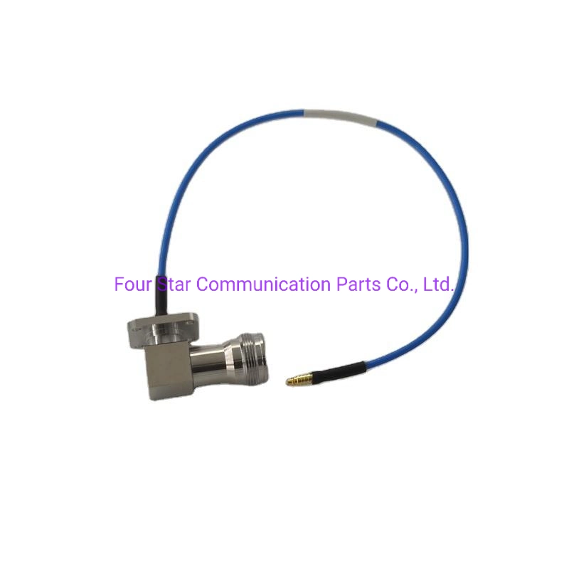 Câble coaxial RF semi-flexible 086" étanche 4.3/10 femelle Connecteurs mâles MMCX à embase carrée à angle droit de 25,4 mm