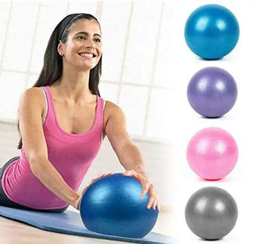 Hot Sell Fitness Stabilität Pilates Ball Smooth Yoga Multi Colorpvc 25cm Yoga Ball