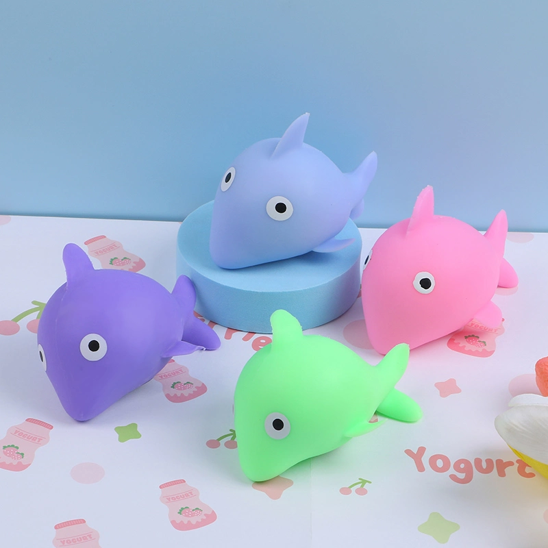 Octopus Dolphin Light up Kids Toy Squishy Hand Fidget Sensory Gift Flashing Sea Animal Fluffy Ball