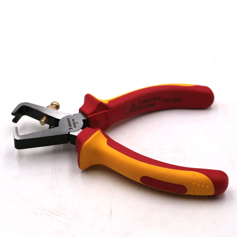 WEDO 7"Insulated Wire Stripping Pliers VDE 1000V Wire Strippers Injection Pliers Chrome Vanadium Steel Anti-Slip Handle