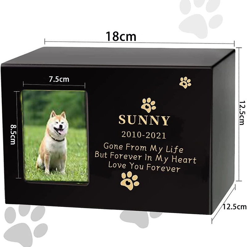 Coffret en bois à l'affiche en bois massif chien chat urnes pour chiens Cercueils