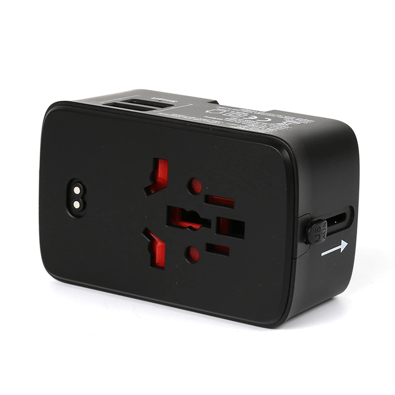 New Arrival Mobile Charger Wholesale/Supplier 2 USB Smart World Travel Adapter with Power Bank 5000mAh Capacity