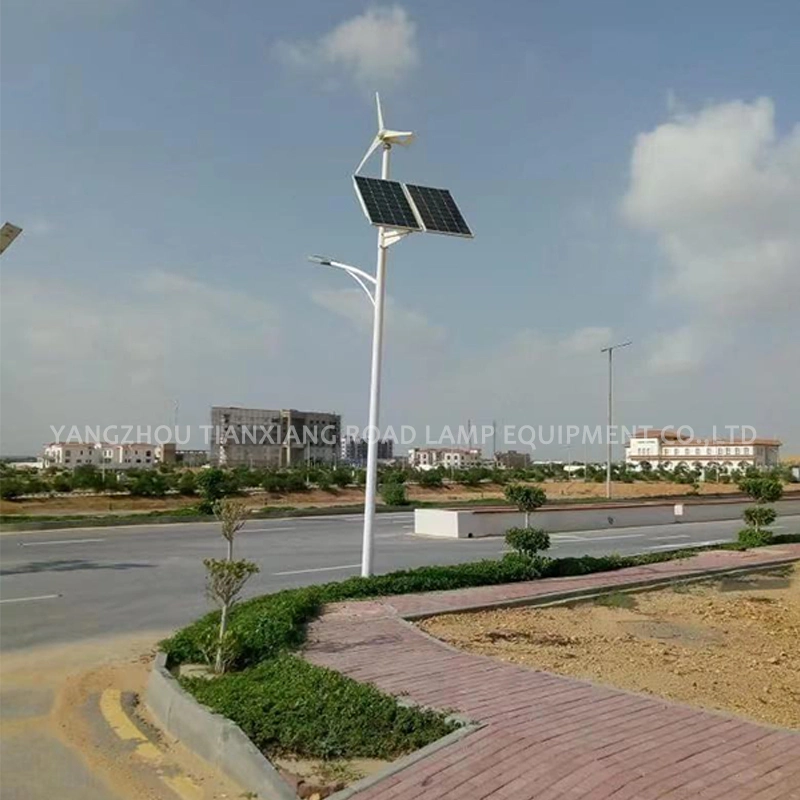 China Wind Solar Hybrid Street Lights High Lumens with Pole Drawings Design OEM