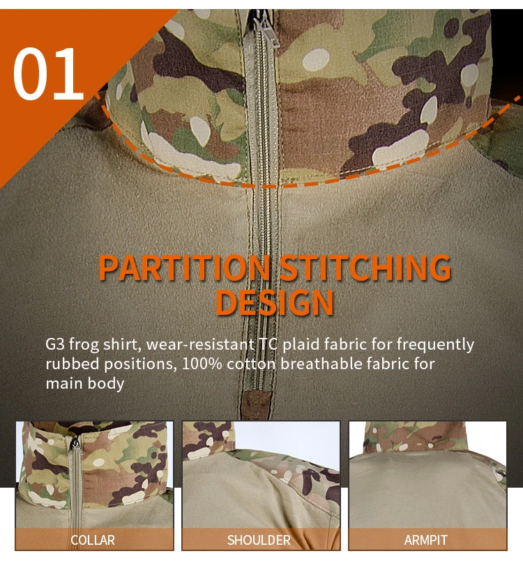 G3 Camuflaje táctico uniforme ropa táctica impermeable
