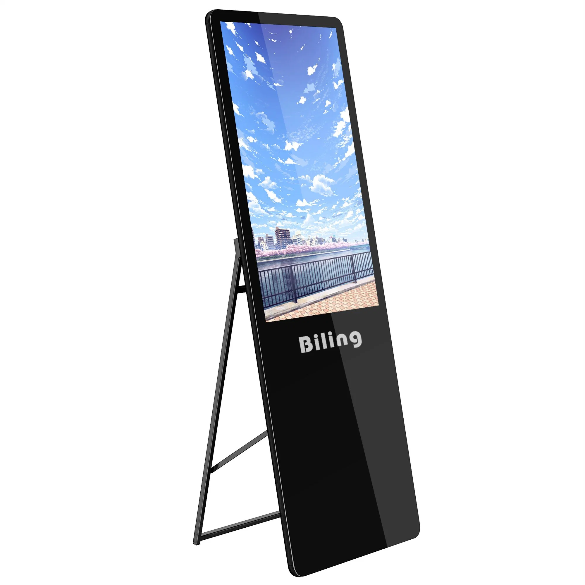 Portable LCD Digital Signage 43 Inch Wall Video Shopping Cart Advertising Sign Holder LCD Screen LED Display for Advertising