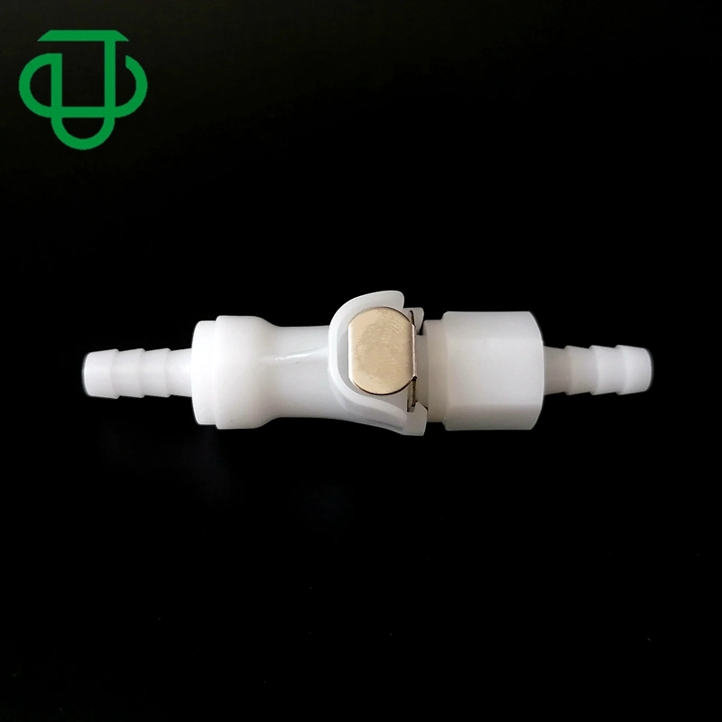 Ju Medical Water Air Hose Barbed Shut off Plastic Quick Disconnect Tube Couplings