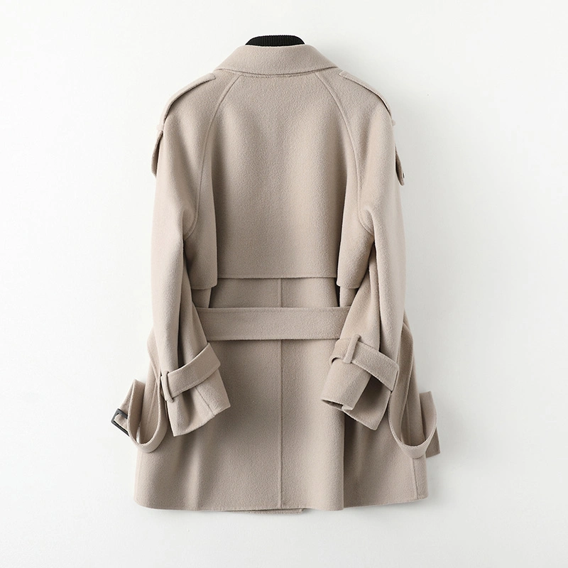 Nova chegada Winter Long Wool Jacket Trench para mulher lã de trincheira Casacos Cashmere Coat mulheres