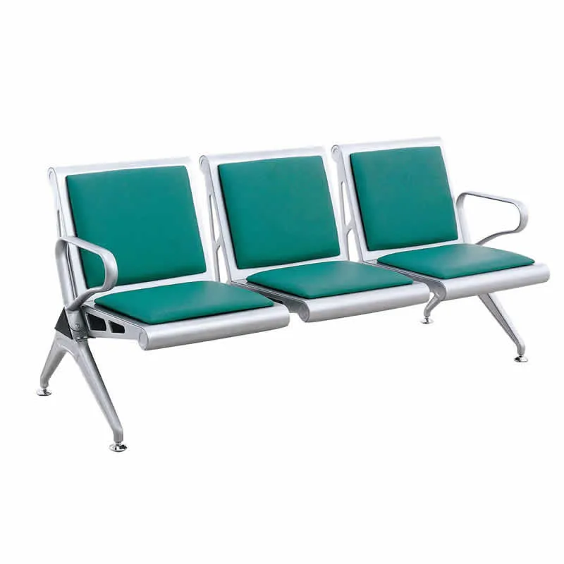 Station de bus en cuir rembourrés alliage aluminium 2 3 4 5 places bon marché Bureau médical de l'aéroport de Salon de l'Hôpital d'attente de réception d'invité de Gang Bench Président avec les bras