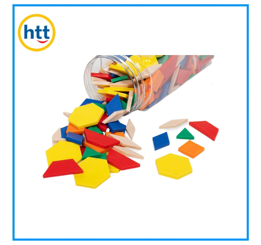 Plastic Pattern Blocks, Early Math Toys, Counting & Sorting, Puzzle Blocks