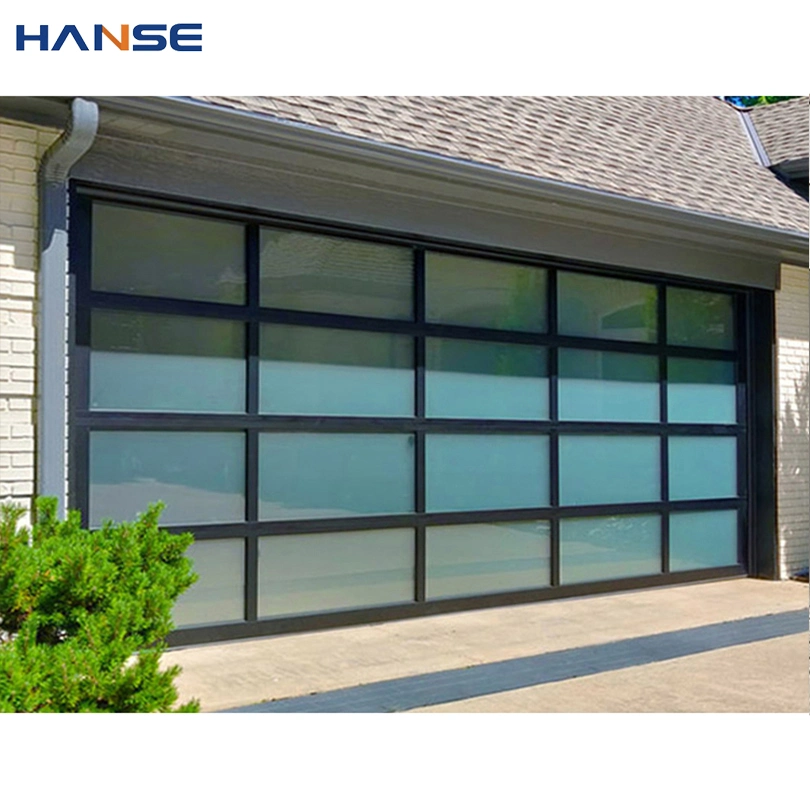 Good Price Hurricane Impact Stainless Steel Villa Automatic Garage Door Tempered Glass Glass Sectional Garage Door