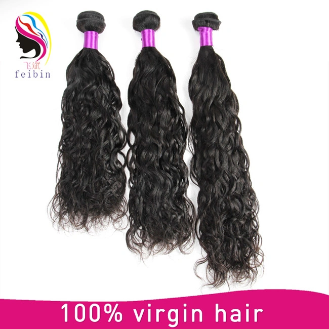 Comercio al por mayor Virgen Remy Cabello Humano brasileño onda Natural Hair Extension