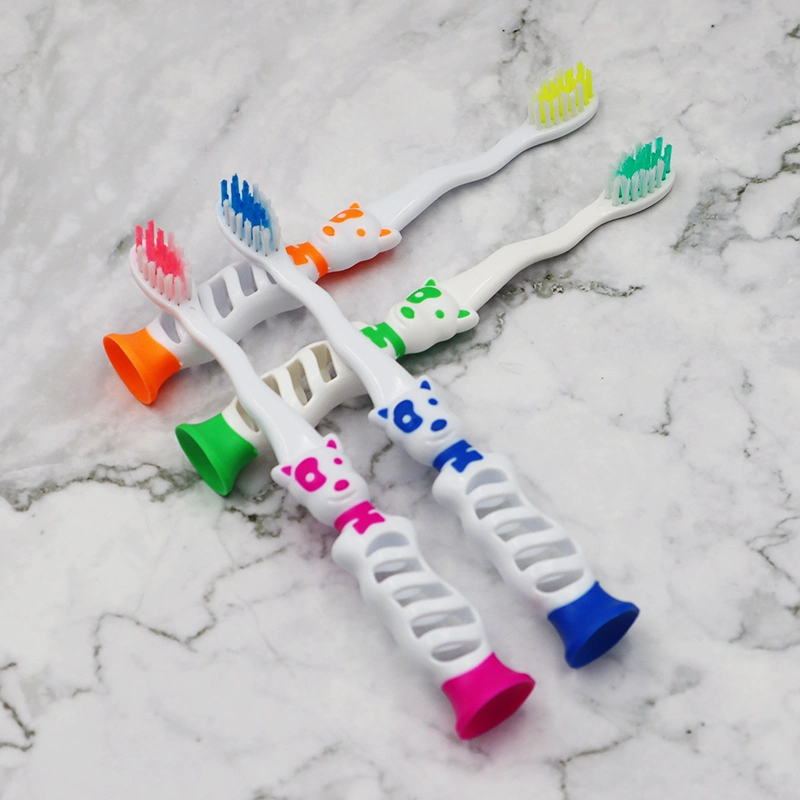 High quality/High cost performance  Child/Kids Oral Care Toothbrush Dog Design Suction Bottom Toothbrush