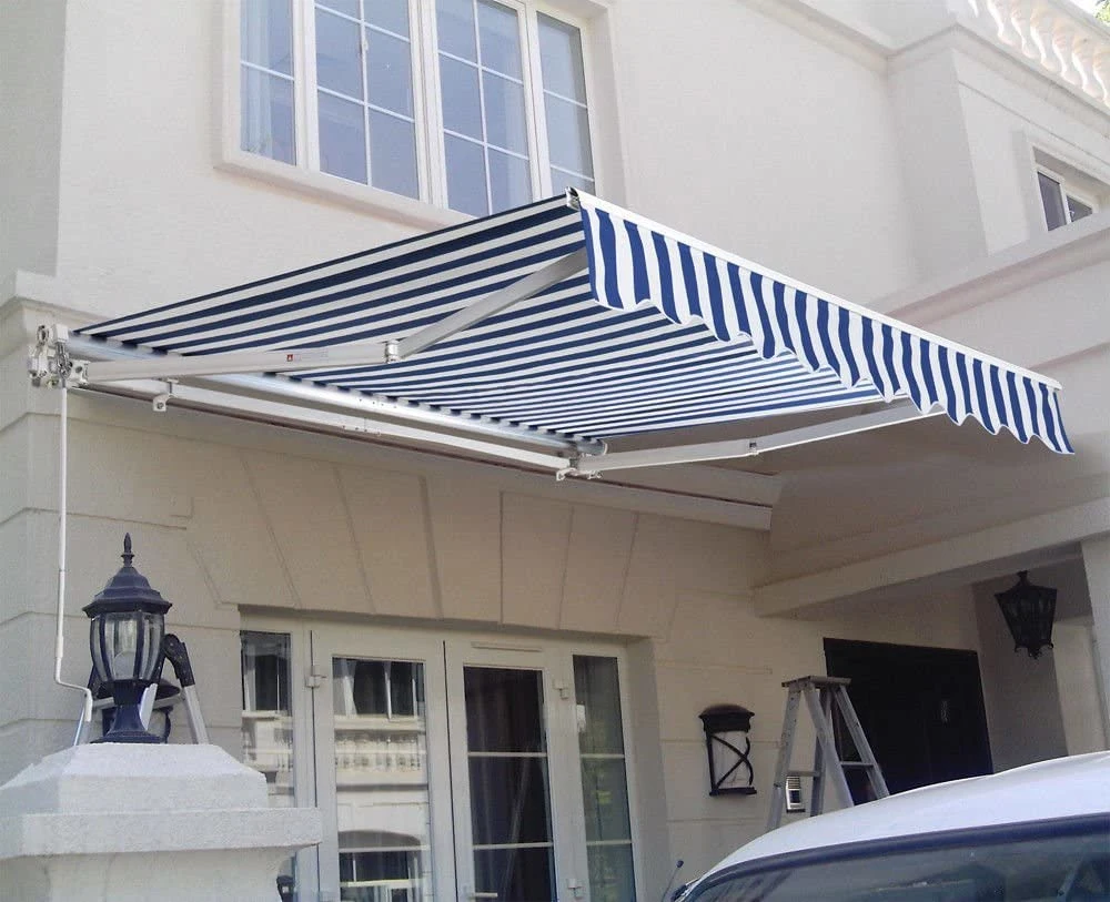 Manual Patio Canopy Retractable Awning Sunshade Shelter Outdoor