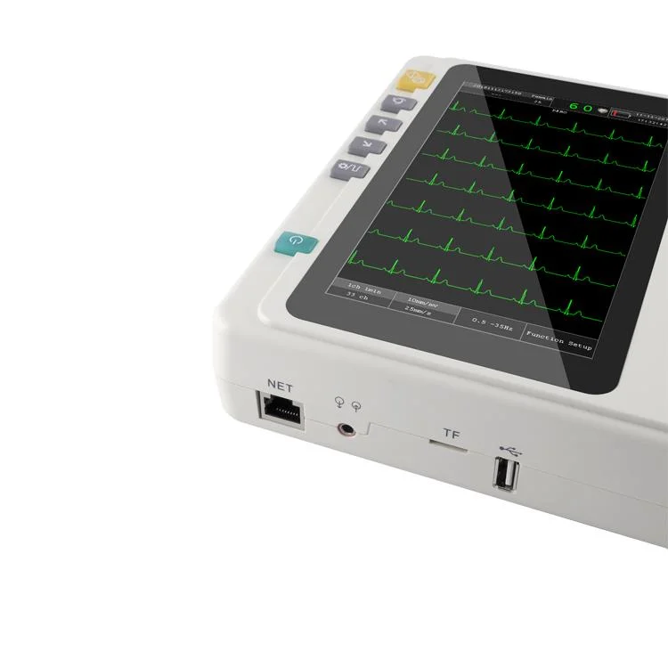 3 6 Monitor ECG de 12 canais Equipamento médico ECG Portátil ECG Eletrocardiografo da Máquina EKG