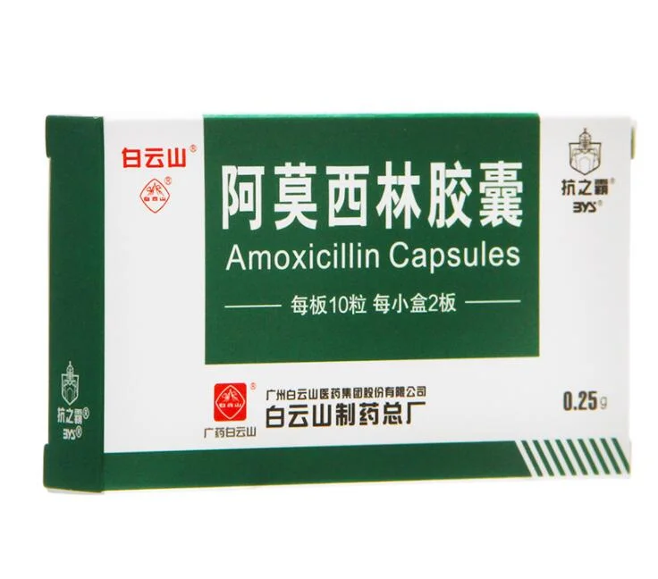 L'amoxicilline Capsule pour l'otite moyenne, sinusite, pharyngite, l'amygdalite