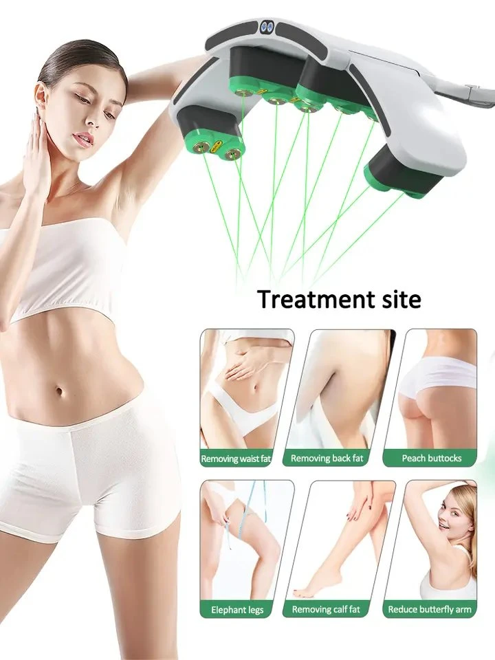 Traitement de perte de poids pour appareil de traitement de la douleur débit unique 50 non invasif Vert clair 10d Lipolaser Slimming 532nm