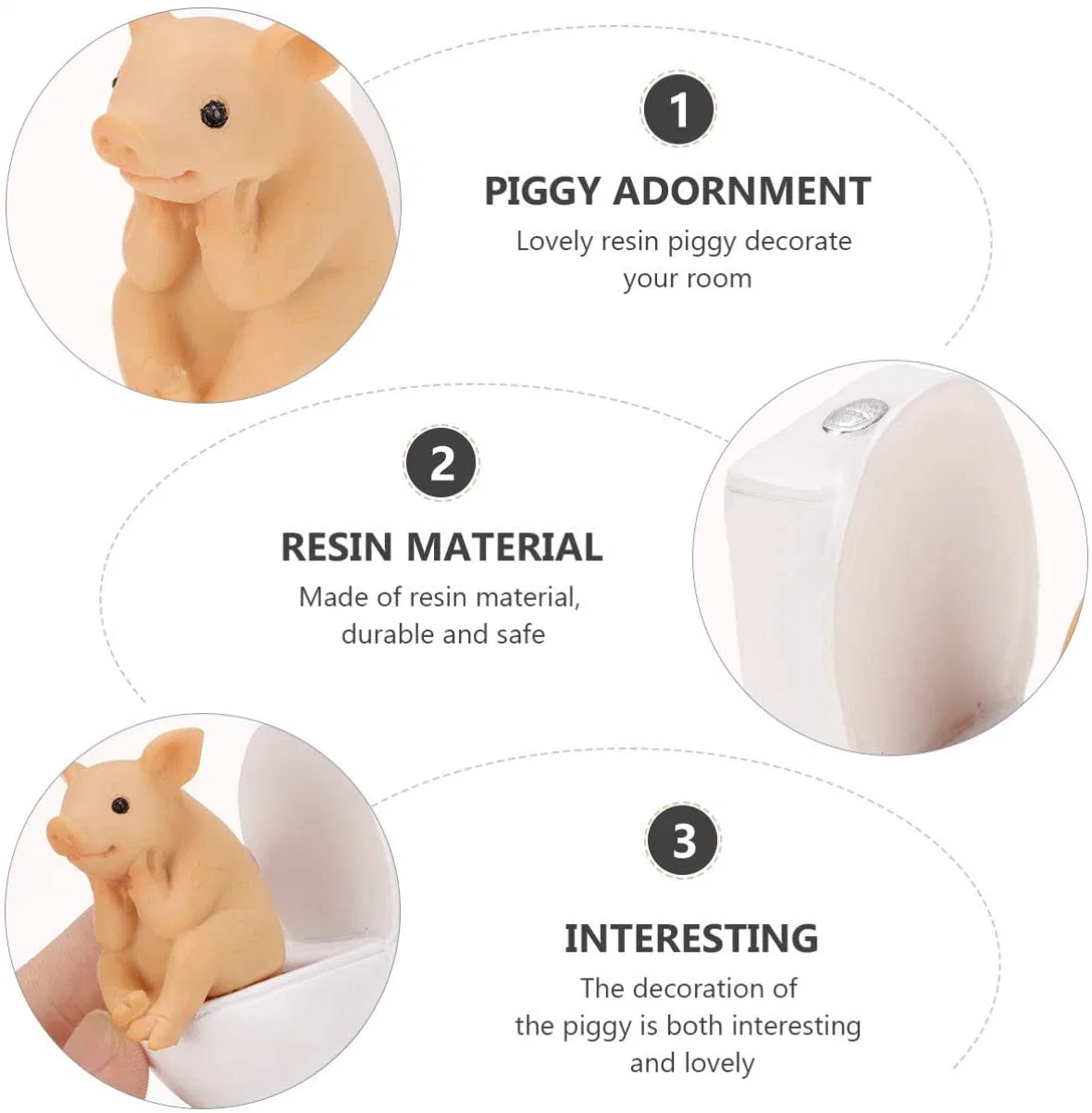 Lindo cerdito decoración figuras de animales de regalo Juguetes