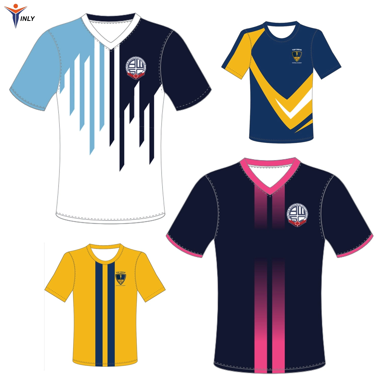 Custom Soccer Wear Design Club Team Uniform Name Football Set Football Shirts Patchwork Customized Sports Breathable Football Jersey
