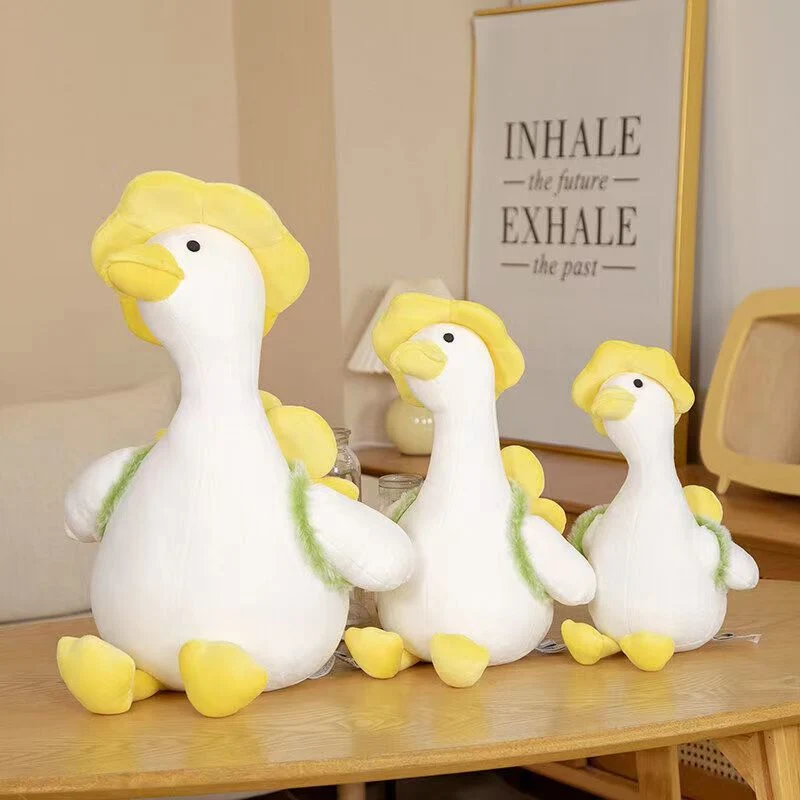 Cute Flower Duck Plush Toy School Duck Kids Toy Back Flower Bag Little Yellow Duck