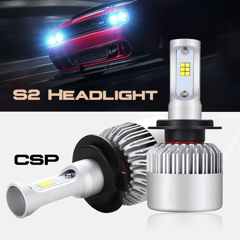 Automobil-Scheinwerfer Hot Sales S2 72W 8000lm LED-Scheinwerfer COB 6000K H1 H3 H7 H8 H9 H10 H11 9005 9006 Für automatische Beleuchtungssysteme