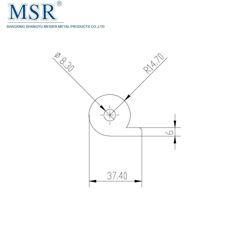 Profil de la charnière 9124 LED d'angle en aluminium profilé aluminium Profil de meubles pour la fabrication de charnière en métal