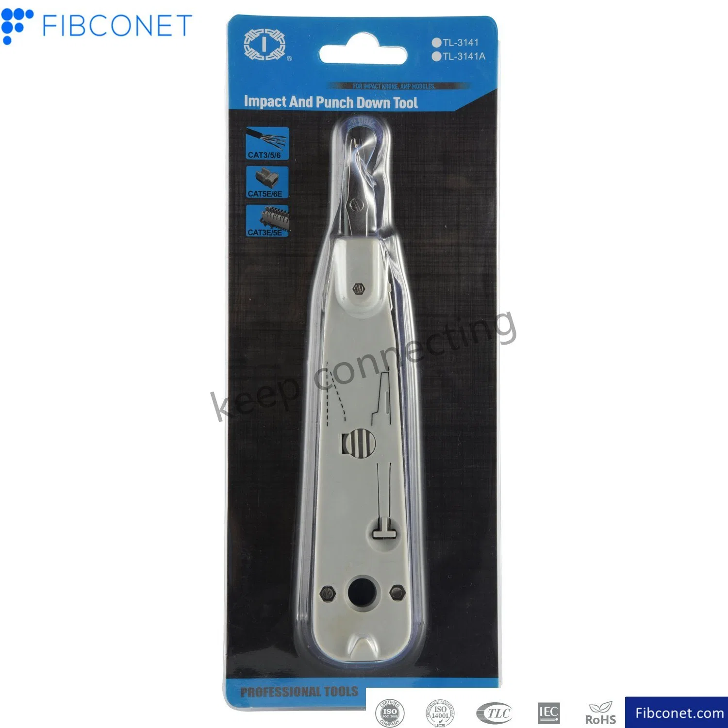 Outil de perforation pour câble à fibre optique pour bloc de jonction Krone&amp;110