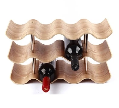 Hot Selling Wholesale/Supplier Customized Bamboo Wine Holder 4 Layers Rack for Bar