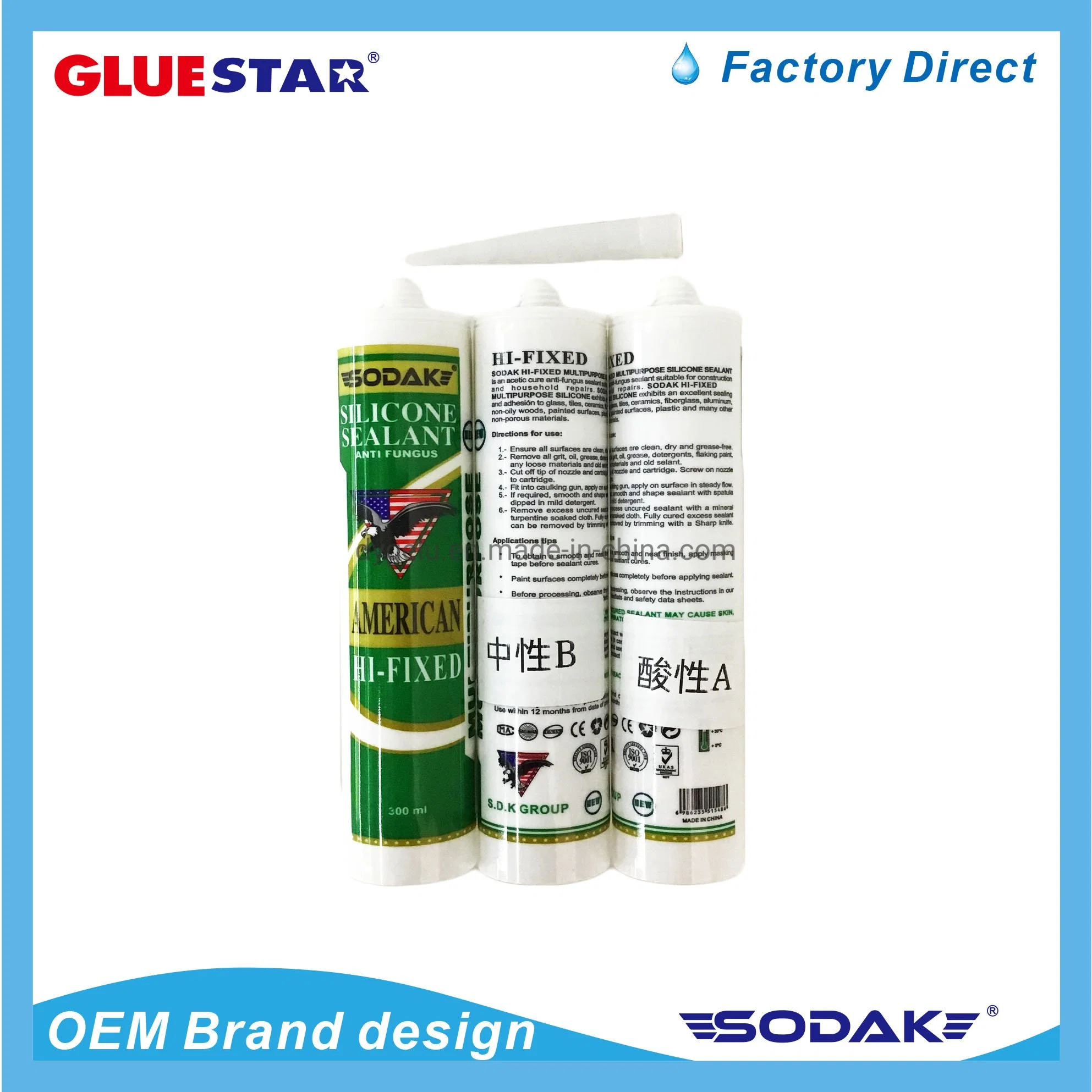 Acid Transparent Glass Sealant Waterproof Special Non Leakage Silicone Sealant Adhesive