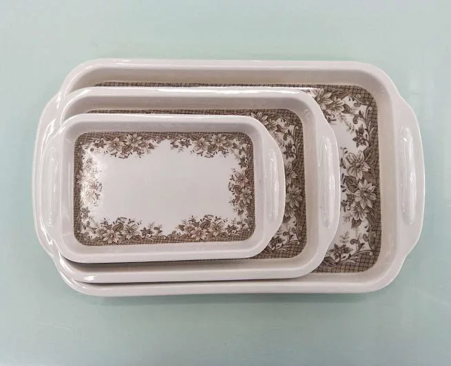 New Design OEM Melamine Serving Tray Set for Housewares