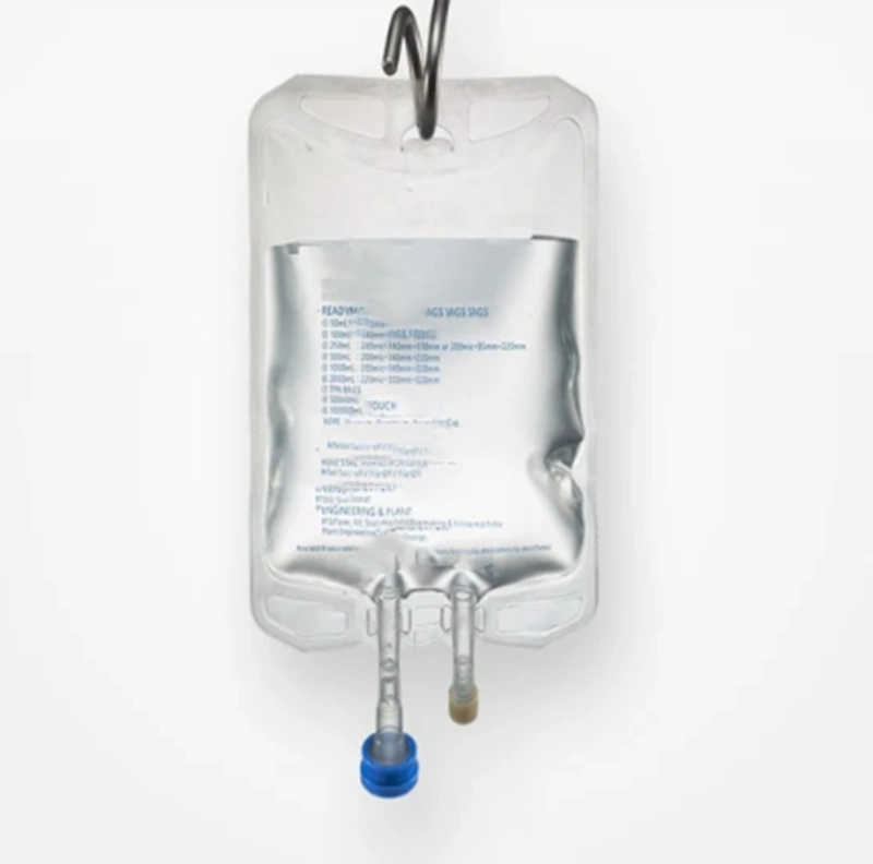 PVC Medical Clear Disposable IV Infusion Bag for Transfusion PVC Pressure PVC Infusion Bag