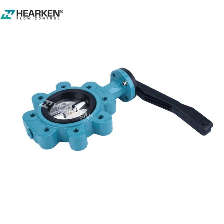 Industrial Manual 6 Inch PTFE Ductile Cast Iron Lug Type Wafer Butterfly Valve Suppliers