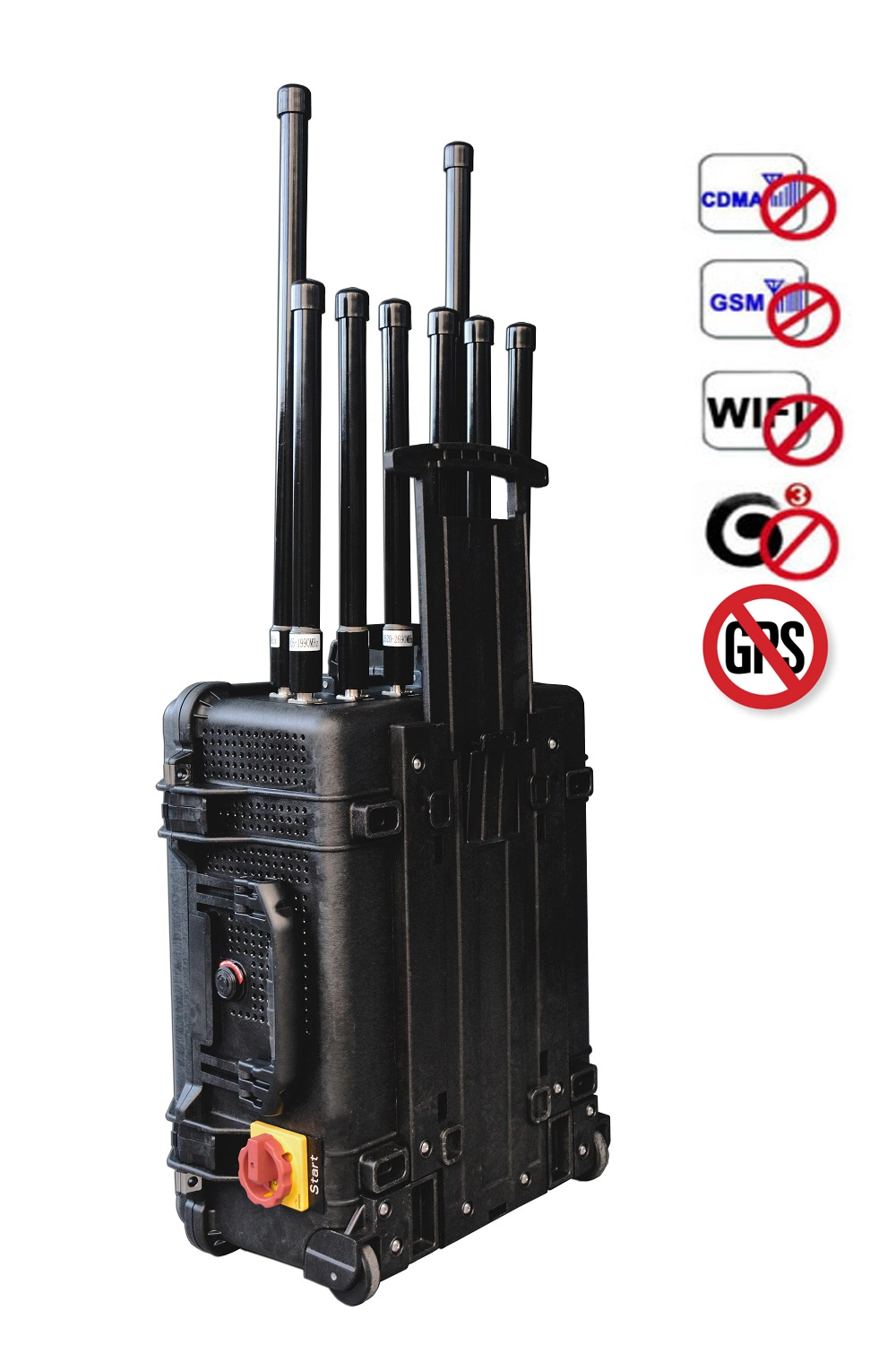 Suitcase High Power Drone / Uav Signal Jammer Signal Blocker