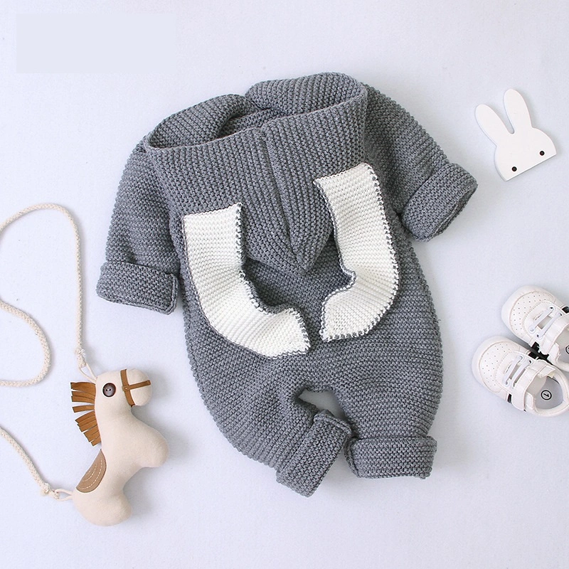 Hot Sale Baby Clothing Wool Knitting Long Sleeve Baby Jumpsuits Warm Outfits Clothes Baby Rompers