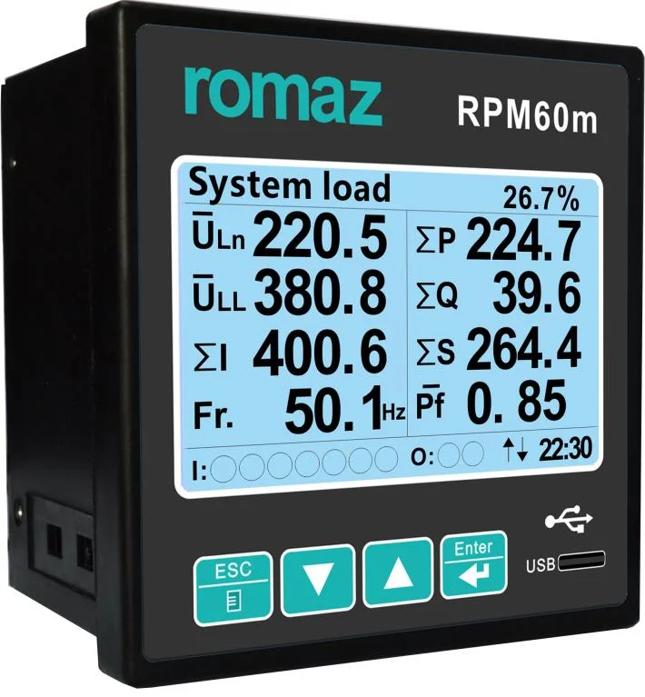 Rpm60m Analizador de redes de medidores de potencia