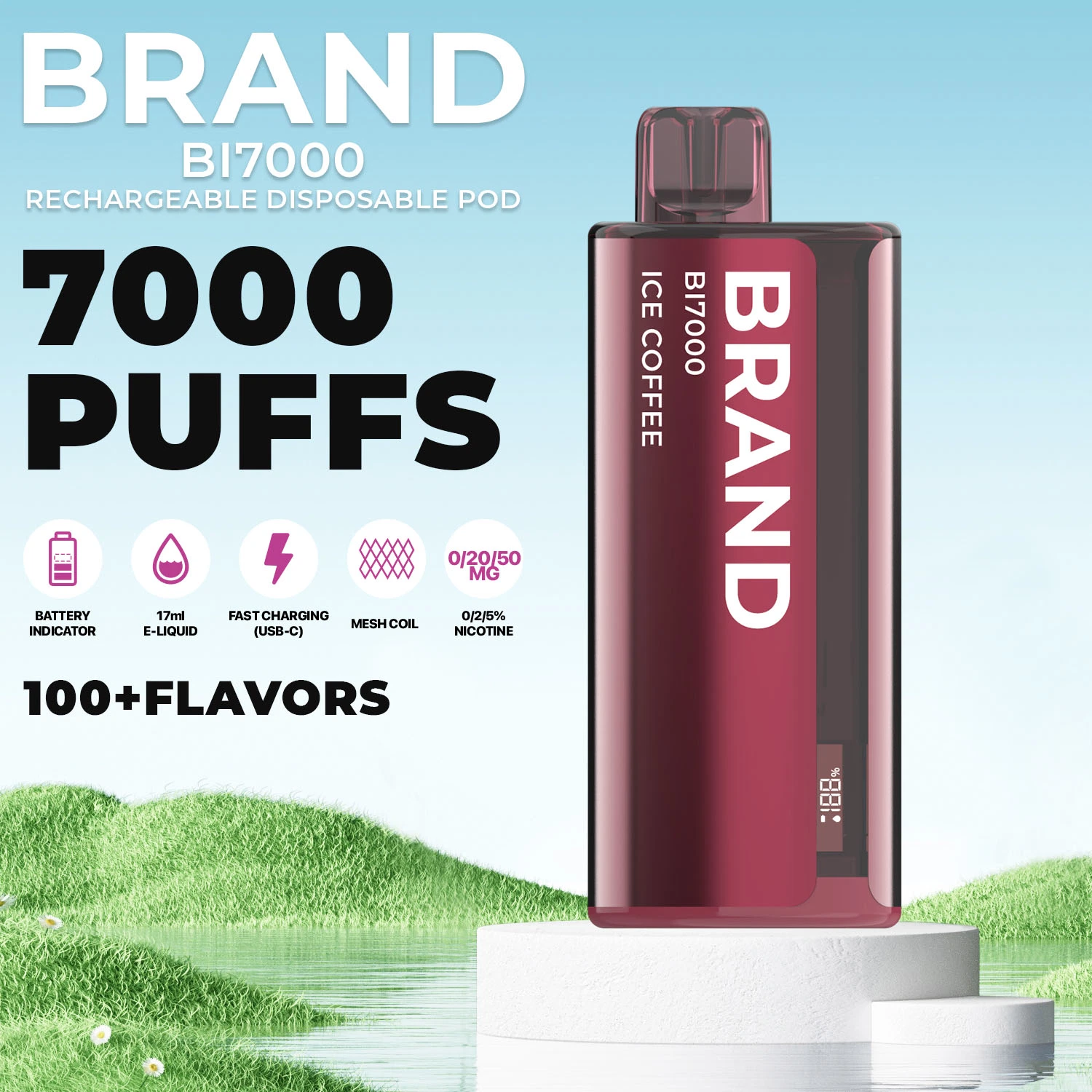 Embalagem por grosso OEM Custom D9 LED álcool essencial puff óleo Esferográfica recarregável Hidi Vape recarregável Mini Dry Vaporizer descartável 600 2000