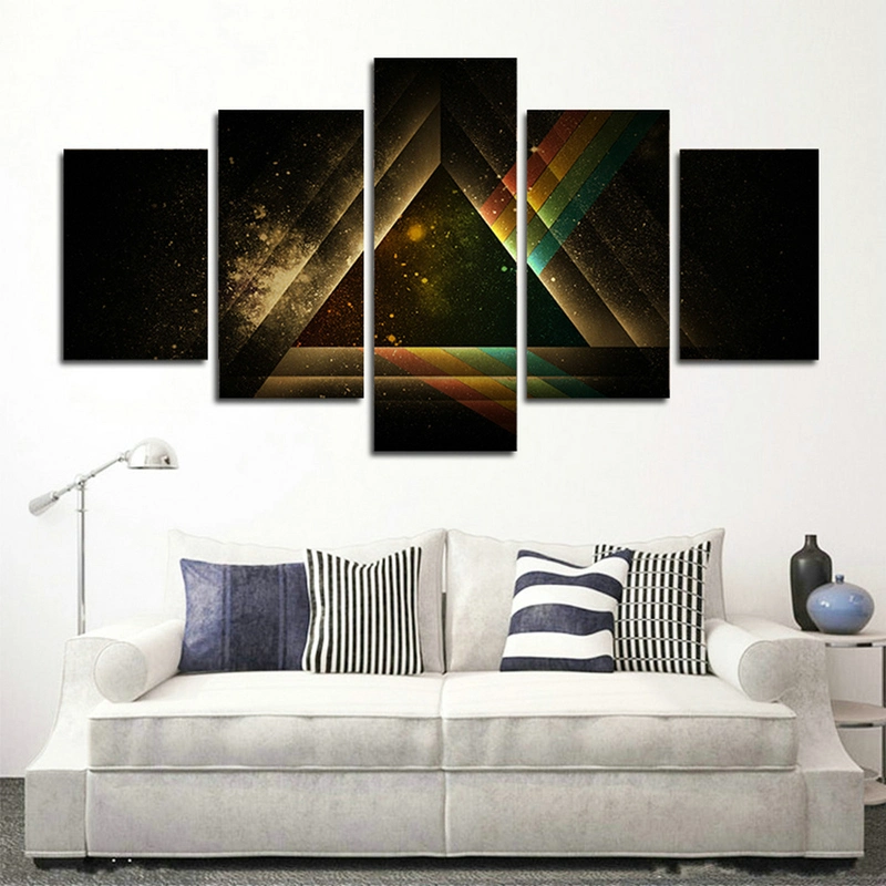 Abstract Triangle 5 Panels Diamond Painting Full Square Drill Diamond Paintings Decor Art Painting