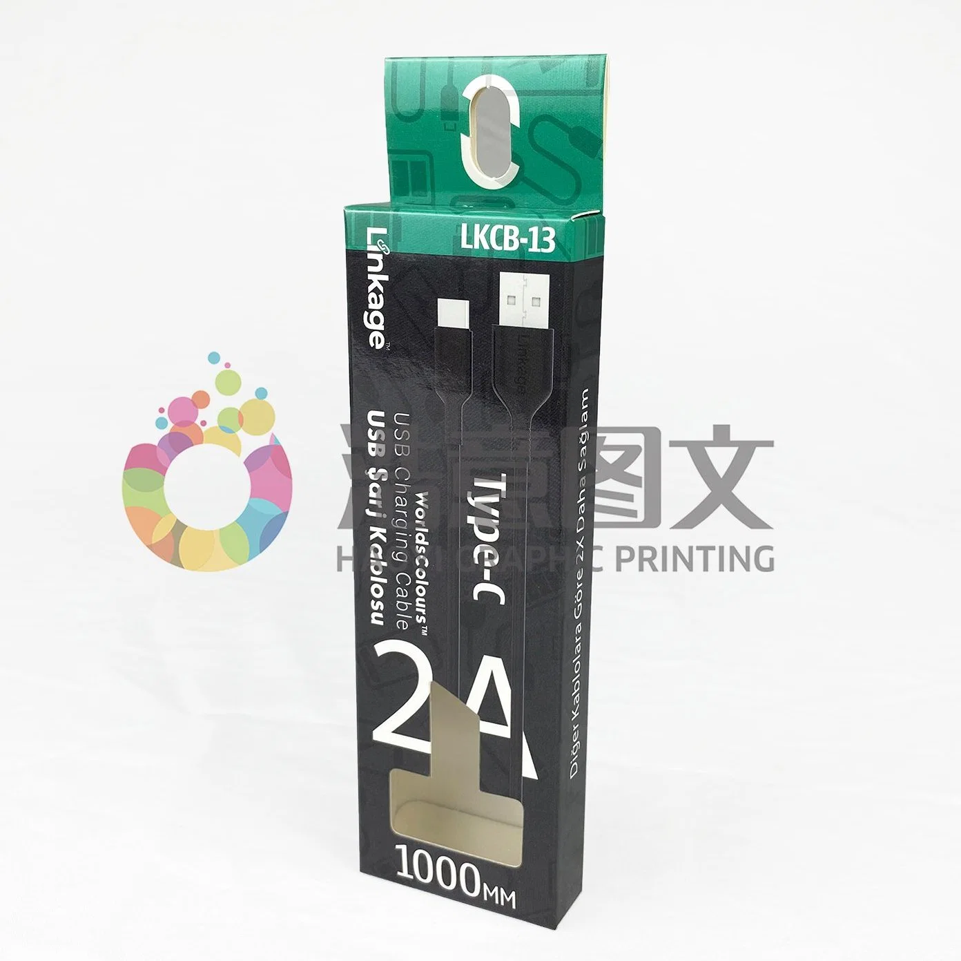 Printed Custom USB Charging Cable Product Packaging Paper Gift Box