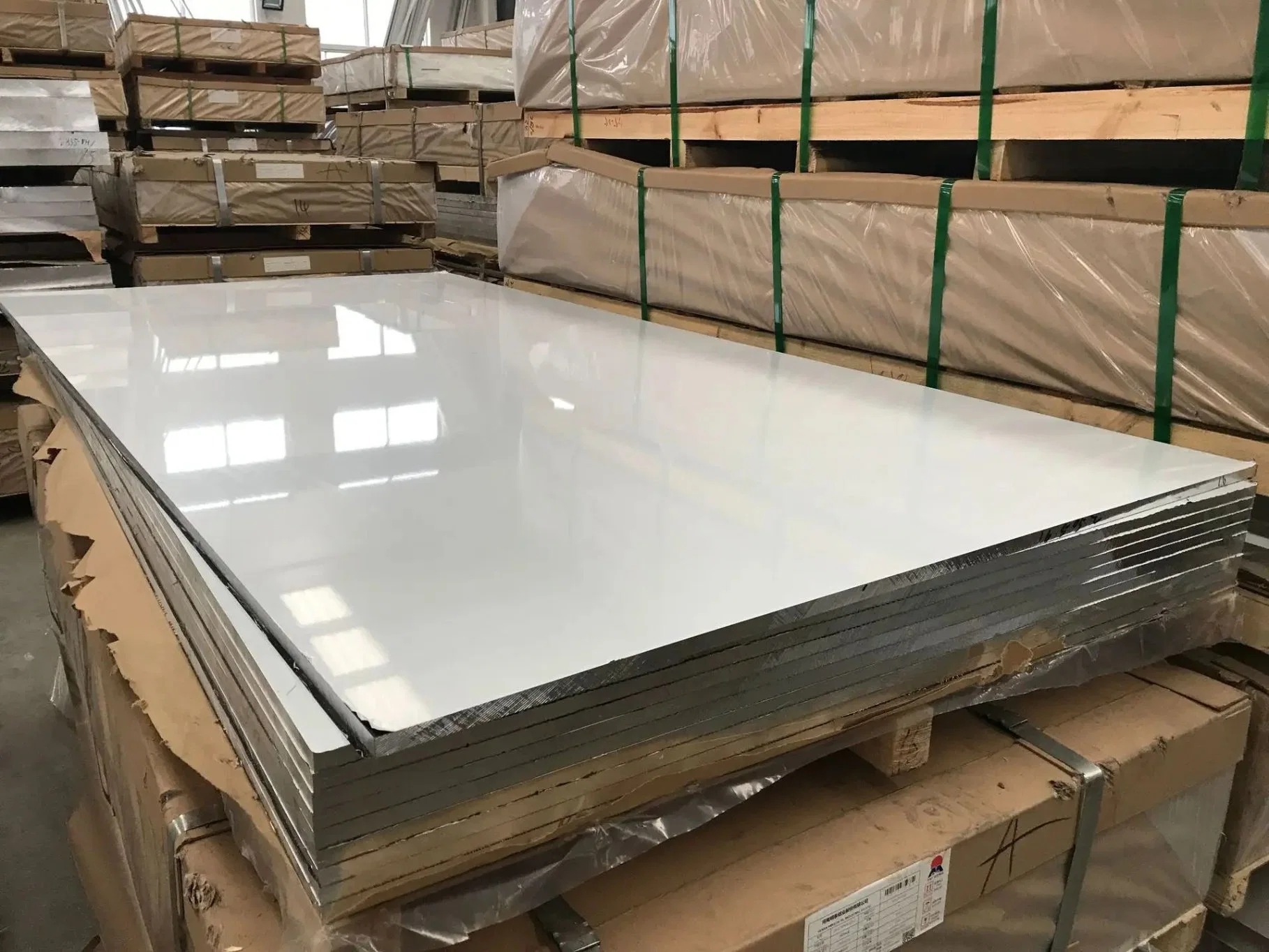 Hojas de aluminio de aleación 3003 3203 protegidas con película de PVC de buena calidad Placas para materiales industriales