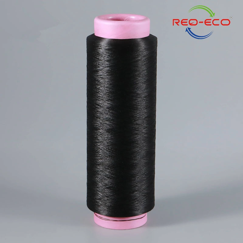 Mezcla de reciclado de hilo de algodón 100% poliéster hilado hilos para tejer