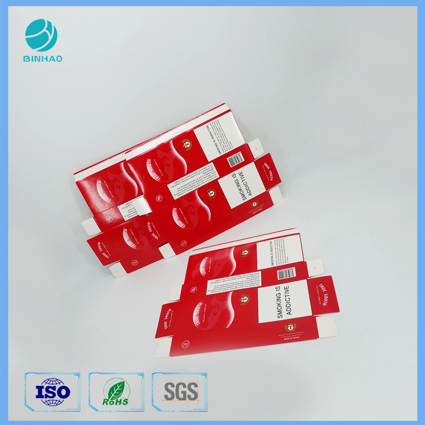 Popular Red Offset Printing Cardboard Paper Cartons and 10PCS Inner Pack