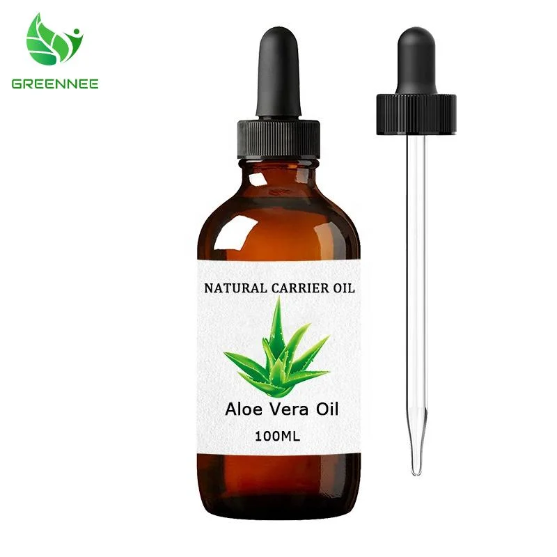 100% Pure Natural Aloe Vera Oil Bulk Base Oil for Intensive Care for Face Body Hair Hands Massage DIY Soap