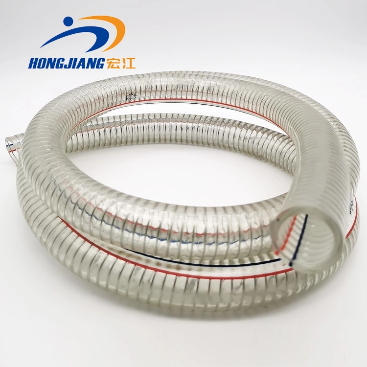 Vacuum Reinforced Food Grade Spring Hose, Spiral Reinforced PVC Steel Wire Hose