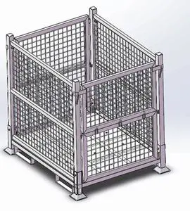 Galvanized Foldable Cage/Steel Wire Mesh Container/Pallet Storage Box