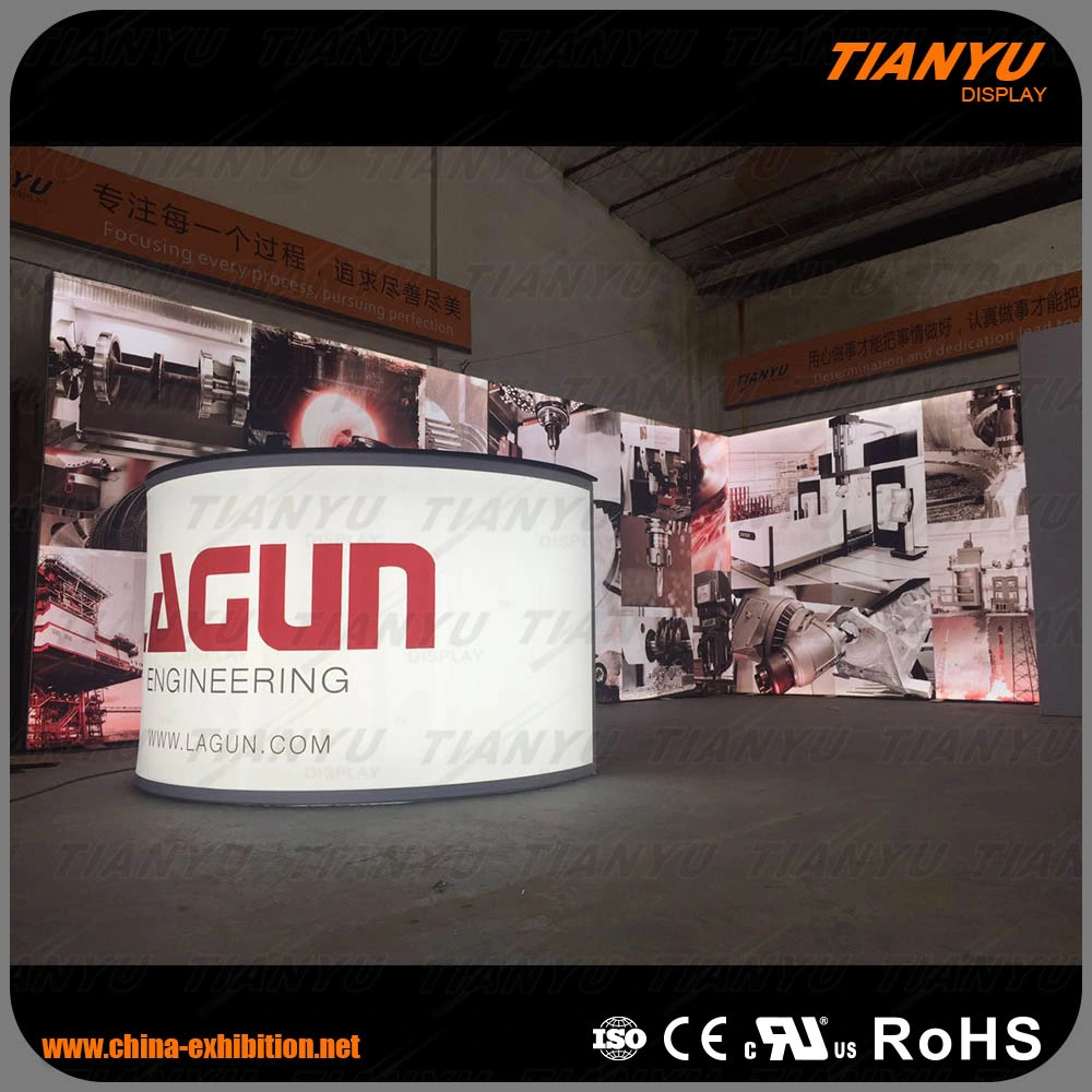 Stretch Fabric Trade Show Displays Aluminum Tension Fabric System Fabric Tube Display