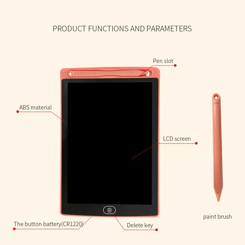 8.5 pouces Tablette LCD Frigo Électronique Tablette Électronique Portable Bloc-notes de Dessin pour Enfants