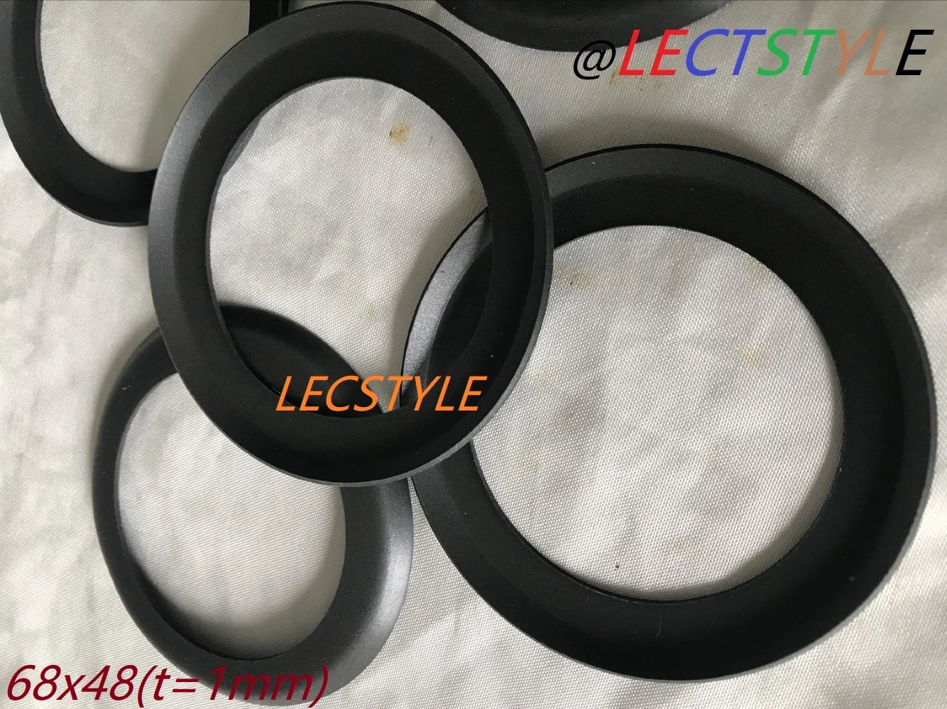 Lectstyle Oil-Free Air Compressor Pre Formed Ring PTFE Piston Rings 68X48X1mm