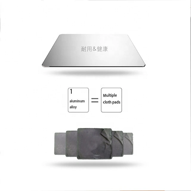 Custom Aluminum Alloy Silver Metal Game Mouse Pad Computer Mouse Pad