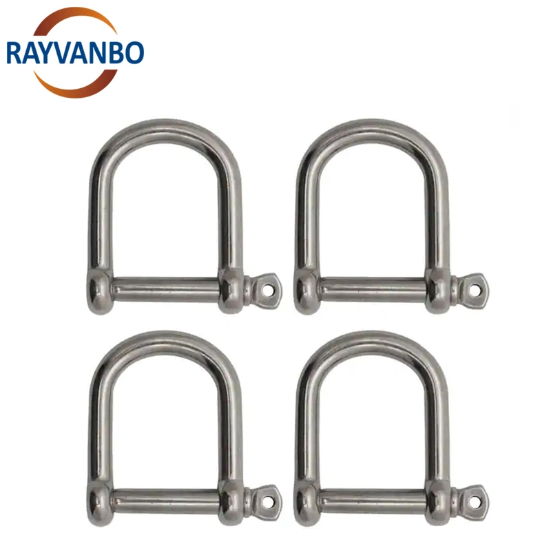 High quality Strong Mini D Shaped Bow Shackle 3mm Silver Color Marine Grade Stainless Steel